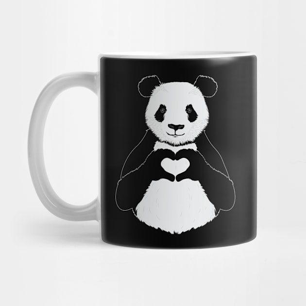 Love Panda Bear Heart by ThyShirtProject - Affiliate